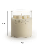 Свещ със сърца FULL OF LOVE