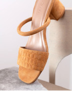 АРХИВ - QUILTED CROC MULE 55 GOLDEN ROD