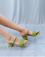 АРХИВ - QUILTED CROC MULE 55 GREEN