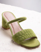 АРХИВ - QUILTED CROC MULE 55 GREEN