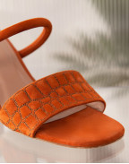 АРХИВ - QUILTED CROC MULE 75 SIENNA SUEDE