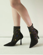 Ботуши ANNA BOOT 95 BLACK SUEDE AND STAR EMBROIDERY