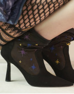 Ботуши ANNA BOOT 95 BLACK SUEDE AND STAR EMBROIDERY
