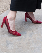 МОСТРА Nо40 - FIORELLINI PUMP MESH DARK RED