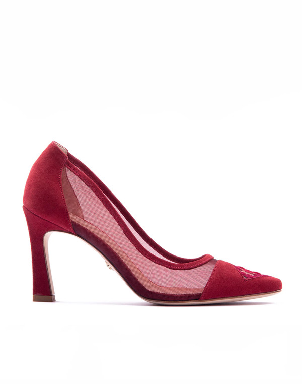 МОСТРА Nо40 - FIORELLINI PUMP MESH DARK RED