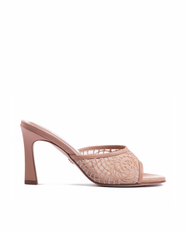 Обувки CROCHET MULE 85 TAN