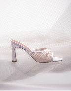 Обувки CROCHET MULE 85 WHITE PATENT