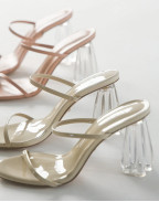Обувки FIORELLINI GLASS HEEL 95 BEIGE PATENT