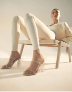 Обувки FIORELLINI GLASS HEEL 95 BEIGE PATENT