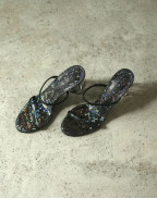 Обувки FIORELLINI GLASS HEEL 95 DISCO SUEDE BLACK