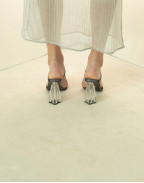 Обувки FIORELLINI GLASS HEEL 95 DISCO SUEDE BLACK