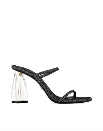 Обувки FIORELLINI GLASS HEEL 95 DISCO SUEDE BLACK