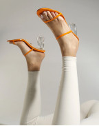 Обувки FIORELLINI GLASS HEEL 95 ORANGE PATENT