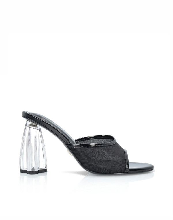 Обувки FIORELLINI GLASS MULE 95 BLACK PATENT