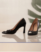 Обувки FIORELLINI PUMP IN SEMI-PATENT LEATHER 85 BLACK