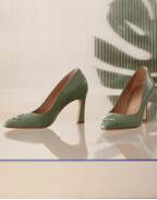 Обувки FIORELLINI PUMP IN SEMI LEATHER 85 SEA GREEN