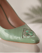 Обувки FIORELLINI PUMP IN SEMI LEATHER 85 SEA GREEN