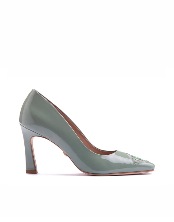 Обувки FIORELLINI PUMP IN SEMI LEATHER 85 SEA GREEN