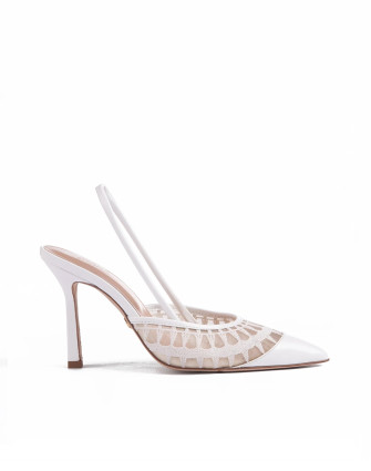 Обувки LACE SLING 95 WHITE PATENT