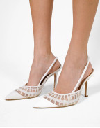 Обувки LACE SLING 95 WHITE PATENT