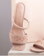 Обувки QUILTED DIAMOND MULE 55 BISQUE