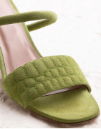 Обувки QUILTED CROC MULE 55 GREEN