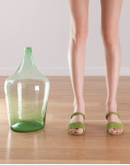 Обувки QUILTED CROC MULE 55 GREEN