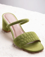 Обувки QUILTED CROC MULE 55 GREEN