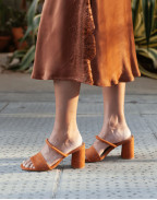 Обувки QUILTED CROC MULE 75 SIENNA SUEDE