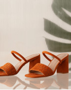 Обувки QUILTED CROC MULE 75 SIENNA SUEDE