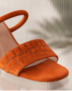 Обувки QUILTED CROC MULE 75 SIENNA SUEDE