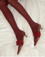 Обувки SIDE TIE MULE 45 BORDEAUX NAPPA AND MESH