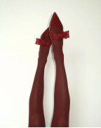 Обувки SIDE TIE MULE 45 BORDEAUX NAPPA AND MESH