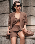Ленен сет CHOCOLATE BROWN SUNKISSED