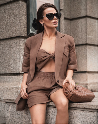 Ленен сет CHOCOLATE BROWN SUNKISSED