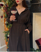 Рокля CHOCOLATE BROWN PLAID WOOL