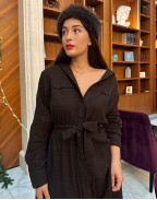 Рокля CHOCOLATE BROWN PLAID WOOL