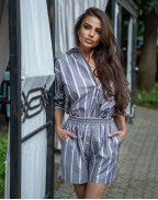 Сет SUMMER STRIPE RELAXED GREY