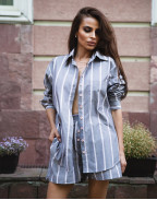 Сет SUMMER STRIPE RELAXED GREY