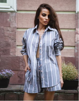 Сет SUMMER STRIPE RELAXED GREY