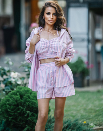 Сет SUMMER STRIPE RELAXED PINK
