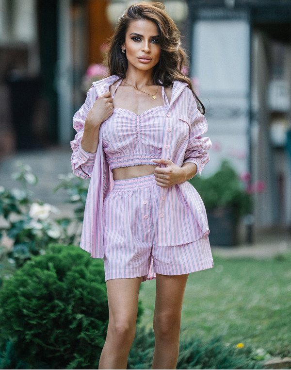 Сет SUMMER STRIPE RELAXED PINK