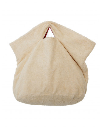 Чанта от хавлиен плат в прасковен цвят