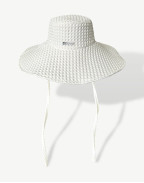 Асиметрична бъкет шапка JADE WHITE