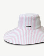 Асиметрична бъкет шапка JADE PINK STRIPES