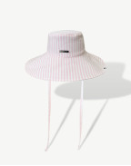 Асиметрична бъкет шапка JADE PINK STRIPES