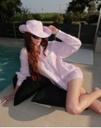 Бъкет шапка GINA LINEN PINK PASSION