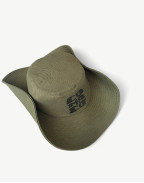 Бъкет шапка GINA LINEN OLIVE GREEN