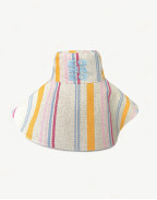 Двустранна многоцветна бъкет шапка с широка периферия с ръб