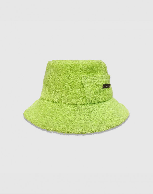 Шапка TOWEL в цвят лайм